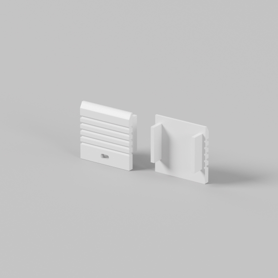 Комплектующие для профиля ALM-3535A-S-EC 35x35 белые 3