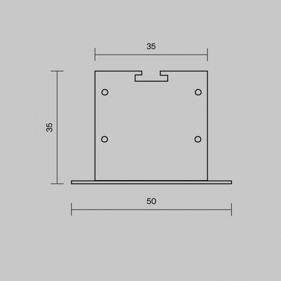Комплектующие для монтажа ALM-5035T-S-EC серебро 6