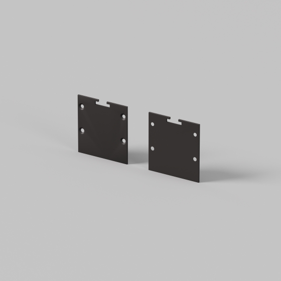 Комплектующие для профиля 35x35 черные 3