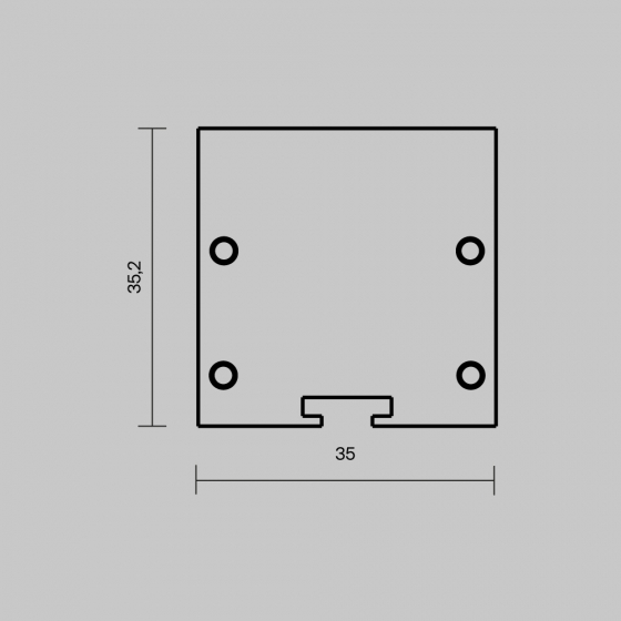Комплектующие для профиля 35x35 черные 6