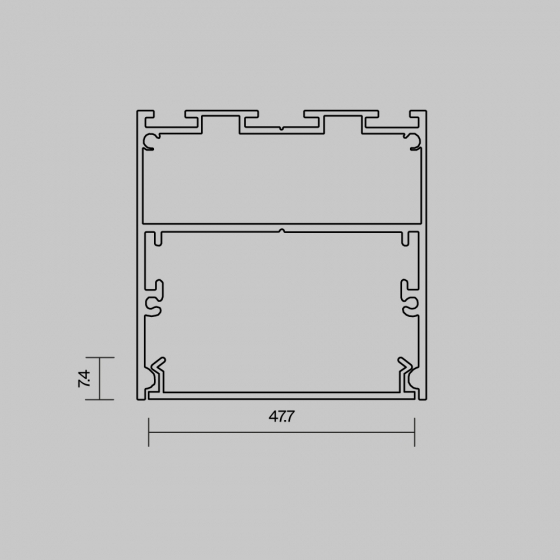 Комплектующие для профиля Накладной-подвесной профиль черный 3000 мм 2