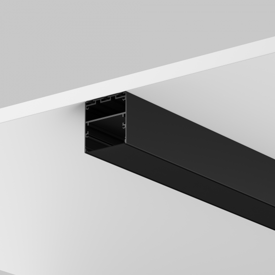 Комплектующие для профиля Накладной-подвесной профиль черный 3000 мм 4
