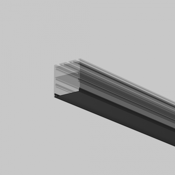 Комплектующие для профиля Накладной-подвесной профиль черный 3000 мм 5