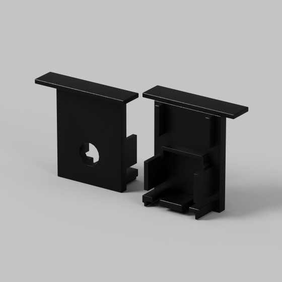 Комплектующие для профиля ALM-2222 черные 2