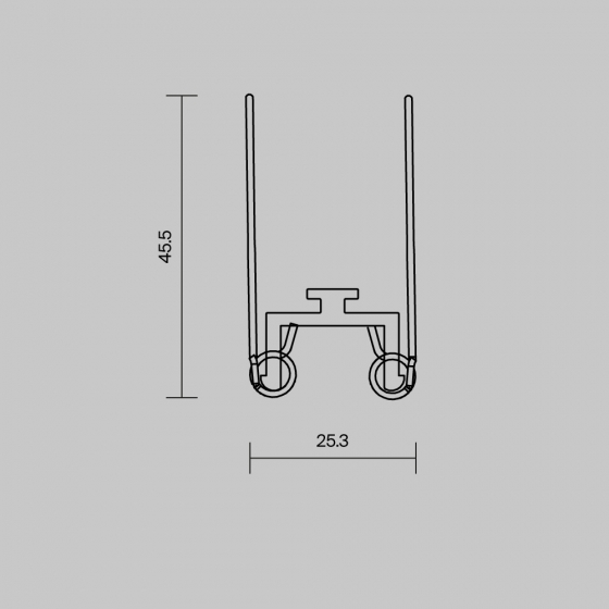 Комплектующие для профиля ALM-3542-MT серебро, 30 см 3