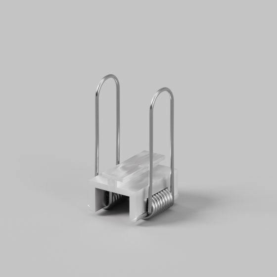 Комплектующие для профиля ALM-3542-MT серебро, 30 см 2