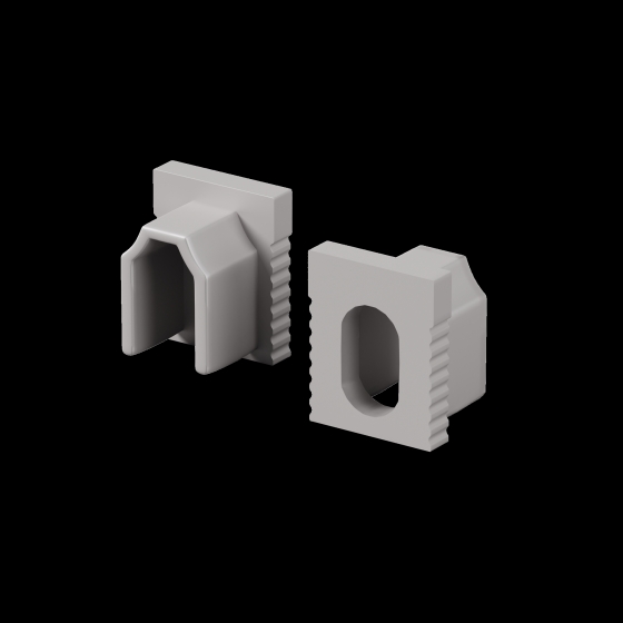 Комплектующие для профиля Алюминиевый профиль Серый 1