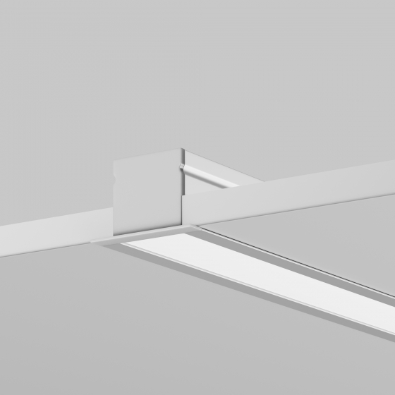 Комплектующие для профиля встраиваемый с накладным фланцем серые 3