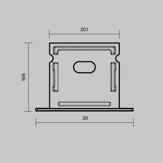 Комплектующие для профиля встраиваемый с накладным фланцем серые 6