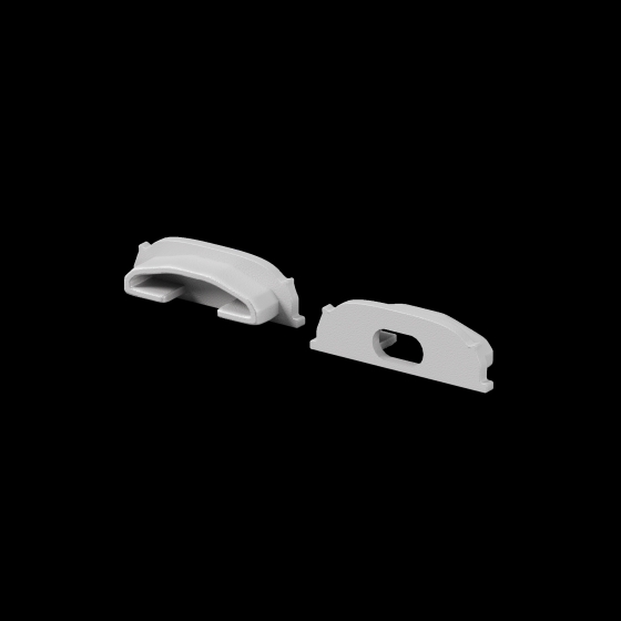 Комплектующие для профиля ALM-1806-EC серые 1