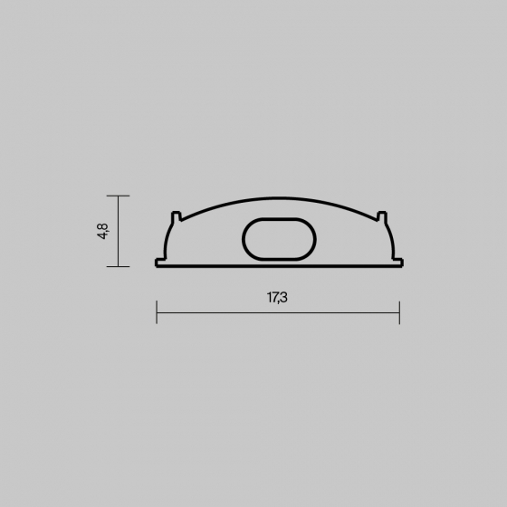 Комплектующие для профиля ALM-1806-EC серые 6
