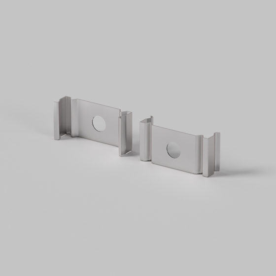 Комплектующие для профиля Накладной профиль Серебро, металл 2