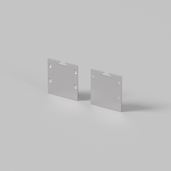 Комплектующие для профиля Встраиваемый со скрытым фланцем Серебро 35x35 мм 3