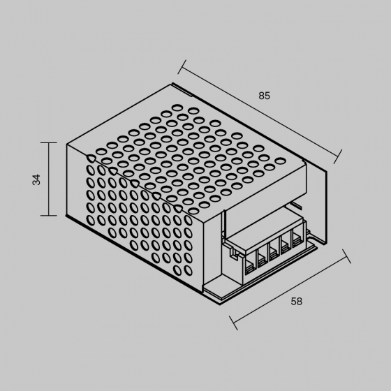 Источник напряжения 12В 35Вт серебро 4