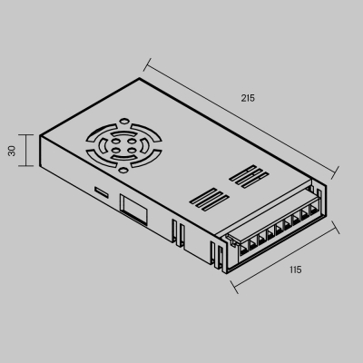 Источник напряжения PSL002 серебристый 12В 4