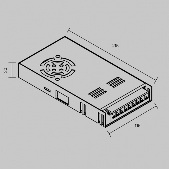 Источник напряжения PSL002 12В 400Вт серебро 4