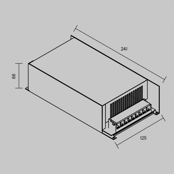 Источник напряжения 48В 600Вт серебряный 3