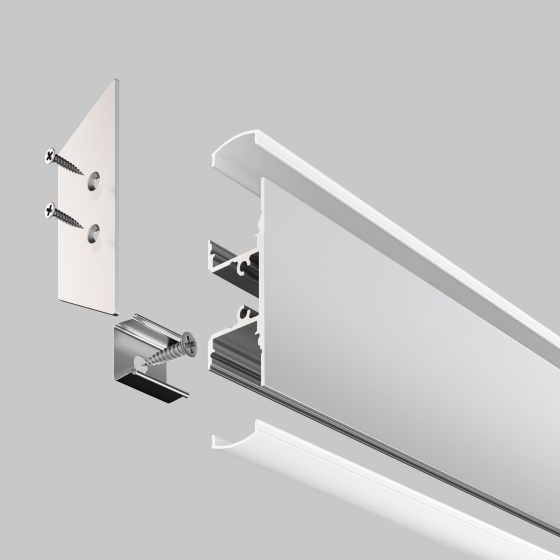 Алюминиевый профиль накладной 18x48 Серебро 3