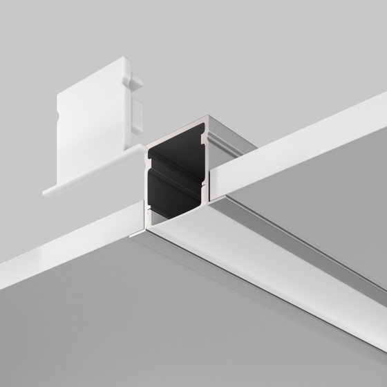 Профиль встраиваемый с накладным фланцем Серебро 27x20 7