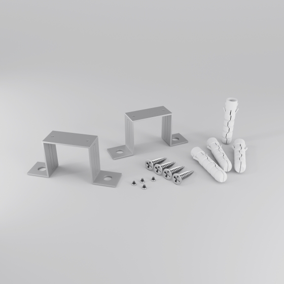 Комплектующие для монтажа Радиусный профиль серебро, металл 2