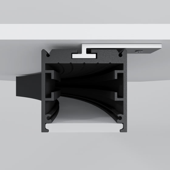 Профиль Радиусный черный 35x35 D800мм 7