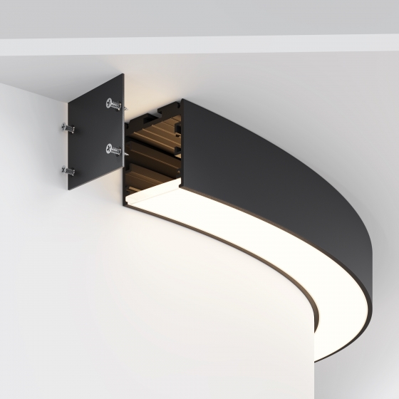 Профиль Радиусный черный 35x35 D800мм 1/4 круга 4