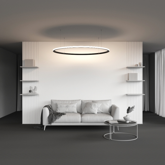 Профиль Радиусный черный 35x35 D1500мм внешний 1/4 круга 5