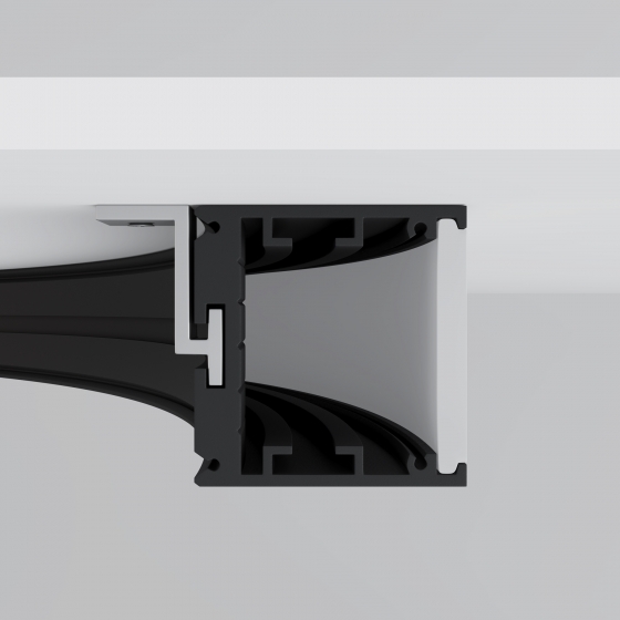 Профиль Радиусный черный 35x35 D1500мм внешний 1/4 круга 6