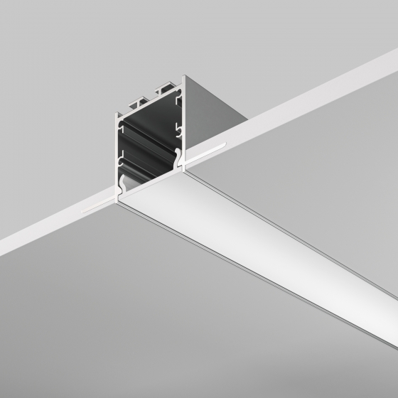 Профиль встраиваемый скрытого монтажа 71x35 серебро 8