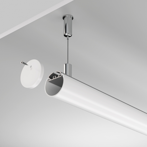 Подвесной профиль D30 Серебро 3