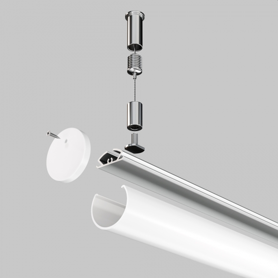 Подвесной профиль D30 Серебро 4