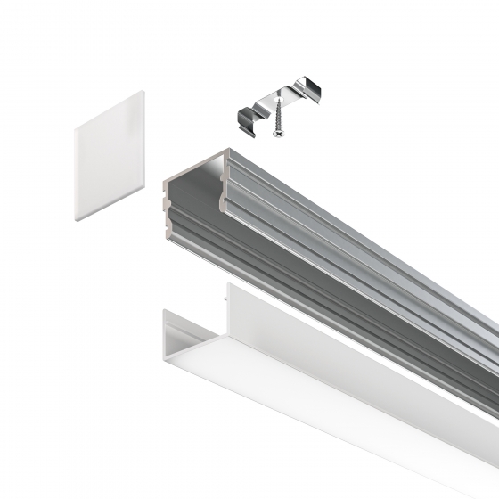 Алюминиевый профиль накладной 21x21 6