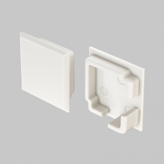 Комплектующие для профиля 16x16 белые 4