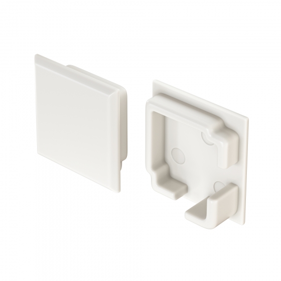 Комплектующие для профиля 16x16 белые 3