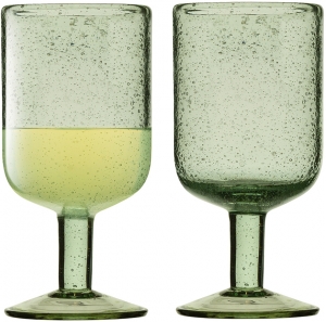 Набор из двух бокалов для вина Flowi 410 ml зелёные