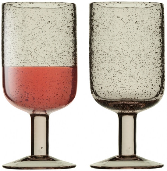 Набор из двух бокалов для вина Flowi 410 ml розовые 1