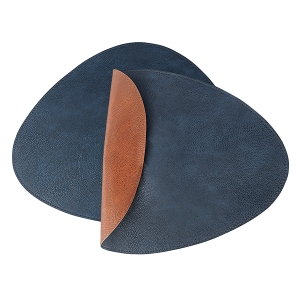 Салфетка сервировочная drop, 33х41 см, синяя/коричневая