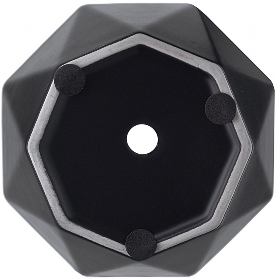 Горшок цветочный Rhombus 13X13X12 CM чёрный 6