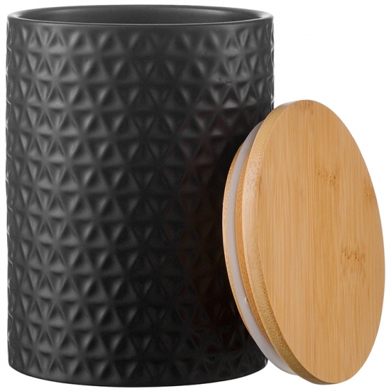 Банка для хранения керамическая Farah 900 ml чёрная 2