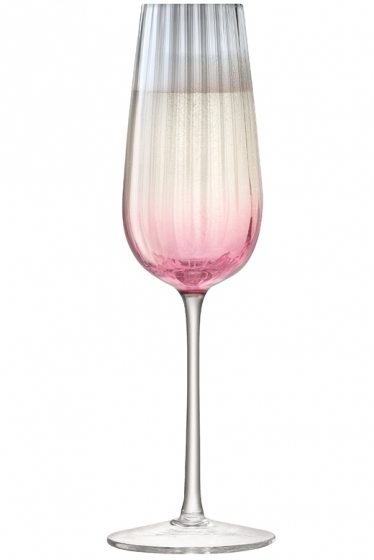 Набор из 2 бокалов-флейт для шампанского Dusk 250 ml розовый-серый 4