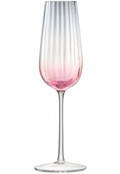 Набор из 2 бокалов-флейт для шампанского Dusk 250 ml розовый-серый 3
