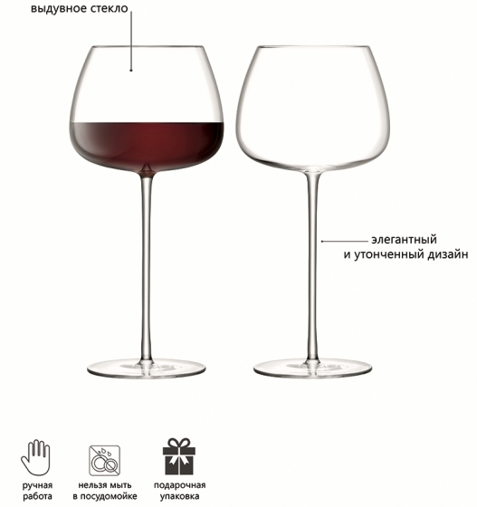 Набор из 2 бокалов для красного вина Wine Culture 590 ml 5
