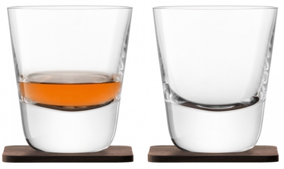 Набор из 2 стаканов Arran Whisky с деревянными подставками 250 ml 1