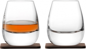 Стакан Islay Whisky с деревянной подставкой 250 ml 2 шт