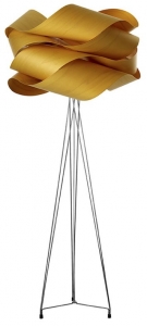 Торшер из натурального шпона Link 69X177 CM желтый