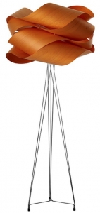 Торшер из натурального шпона Link 69X177 CM оранжевый