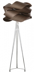 Торшер из натурального шпона Link 69X177 CM шоколадный