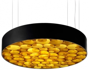 Люстра Spiro Suspension Lamp 15X96X96 CM черно-желтая