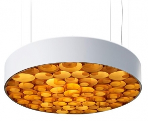 Люстра Spiro Suspension Lamp 15X96X96 CM бело-оранжевая