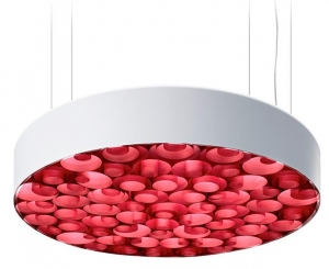 Люстра Spiro Suspension Lamp 15X96X96 CM бело-розовая